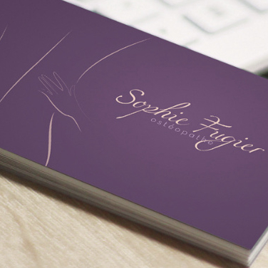 Business card of Sophie Fugier, osteopath